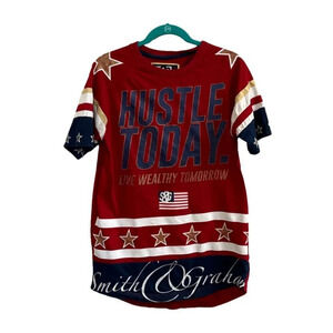 Men's Smith & Graham Hustle Today Live Wealthy Tomorrow T-shirt. Size Medium